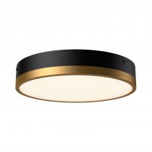 Alora Lighting FM554211AGMB-5CCT - Adelaide 11-in Aged Gold/Matte Black LED Flush Mount