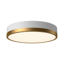 ALORA  FM554211AGWH - Adelaide 11-in Aged Gold/White LED Flush Mount