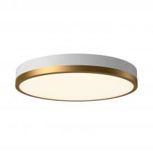 ALORA  FM554215AGWH-5CCT - Adelaide 15-in Aged Gold/White LED Flush Mount