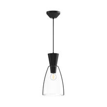 ALORA  PD534007MBCL - Arlo 7-in Clear Glass/Matte Black 1 Light Pendant