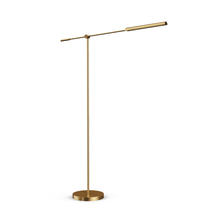 ALORA  FL316655VBMS - Astrid 55-in Metal Shade/Vintage Brass LED Floor Lamp