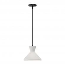 ALORA  PD473710MBOP - Betty 10-in Matte Black/Opal Glass 1 Light Pendant