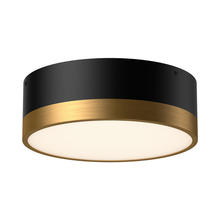 Alora Lighting FM556212AGMB - Brisbane 12-in Aged Gold/Matte Black 2 Lights Flush Mount