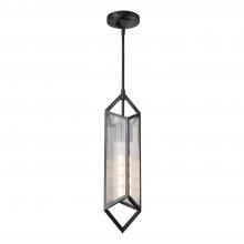 ALORA  PD332119UBCR - Cairo 19-in Ribbed Glass/Urban Bronze 1 Light Pendant