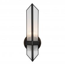 ALORA  WV332904UBCR - Cairo 4-in Ribbed Glass/Urban Bronze 1 Light Wall/Vanity