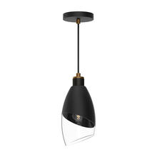 Alora Lighting PD587105MBCL - Capri 5-in Clear Glass/Matte Black 1 Light Pendant