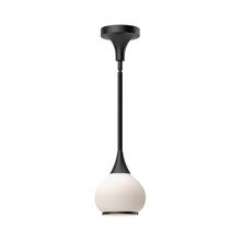 ALORA  PD524006MBOP - Hazel 6-in Matte Black/Opal Matte Glass 1 Light Pendant