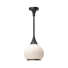 ALORA  PD524110MBOP - Hazel 10-in Matte Black/Opal Matte Glass 1 Light Pendant