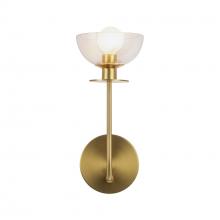 ALORA  WV515205BGCL - Sylvia 5-in Brushed Gold/Clear Glass 1 Light Wall Vanity