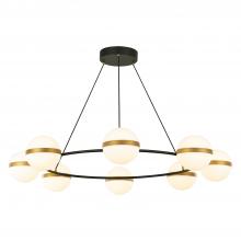 ALORA  CH302008MBBG - Tagliato 44-in Matte Black/Brushed Gold LED Chandeliers