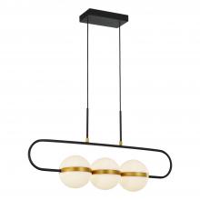 ALORA  LP302003MBBG - Tagliato 32-in Matte Black/Brushed Gold LED Linear Pendant