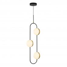 ALORA  PD302003MBBG - Tagliato 3 Head Matte Black/Brushed Gold LED Pendant