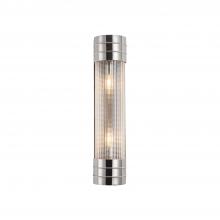 ALORA  WV348218PNPG - Willard 18-in Polished Nickel/Prismatic Glass 2 Lights Wall/Vanity