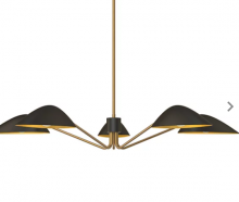 Alora Lighting SF550332MBAG - Oscar 32-in Aged Gold/Matte Black 3 Lights Semi Flush Mount