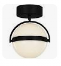 Alora Lighting FM301001MB - Globo 7-in Matte Black LED Flush Mount