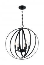 Nuvo 60/7068 - Pendleton - 6 Light Pendant with- Matte Black Finish