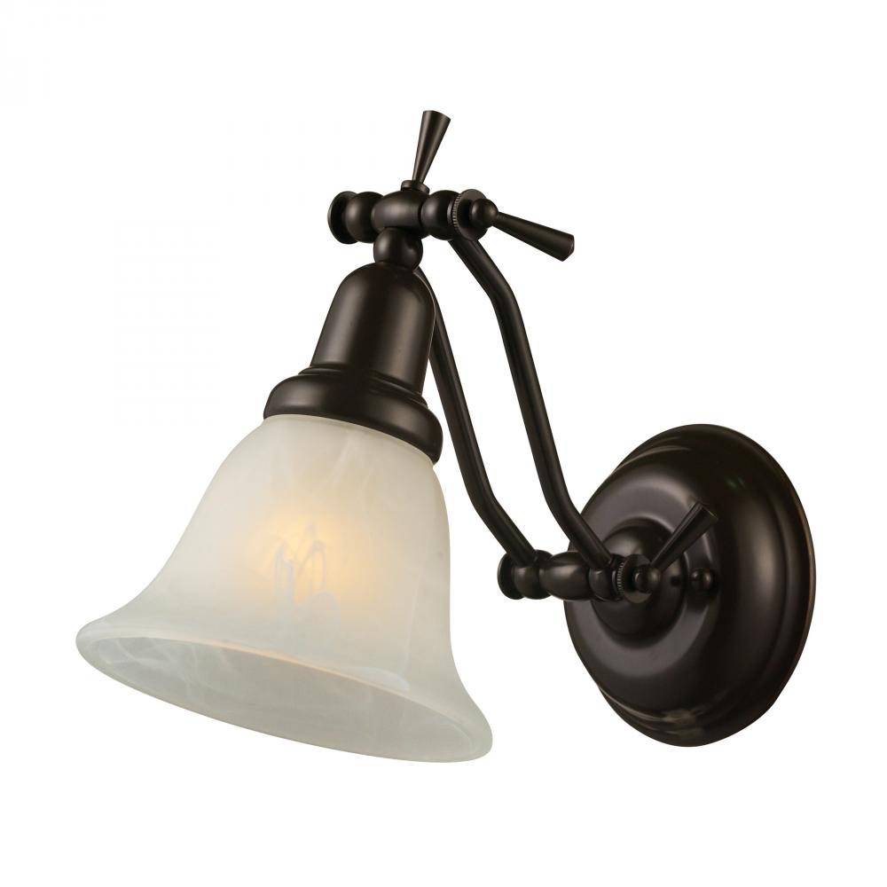 One Light Oil Rubbed Bronze Bathroom Sconce