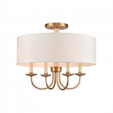 ELK Home 89714/4 - Neville 20'' Wide 4-Light Semi Flush Mount - Natural Brass