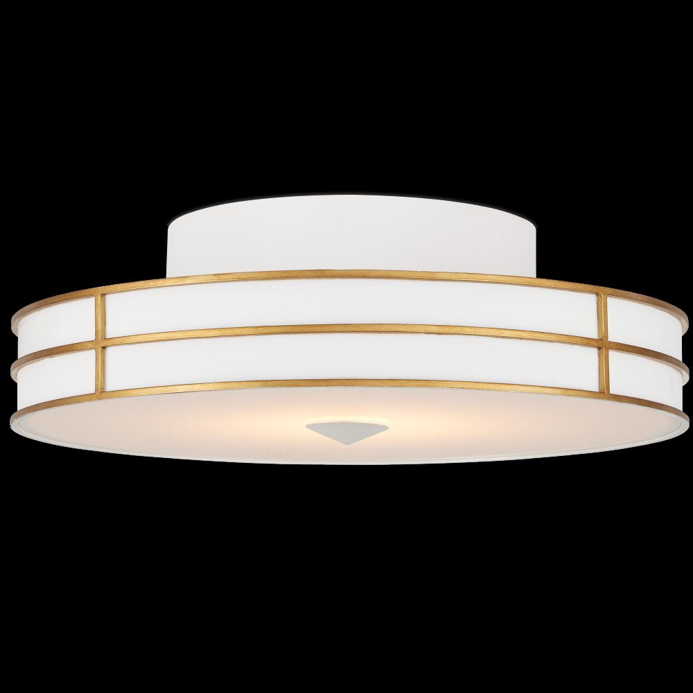 Fielding White Flush Mount