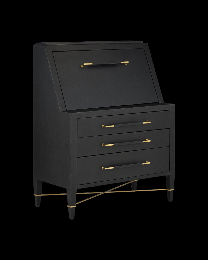 Verona Black Secretary Desk