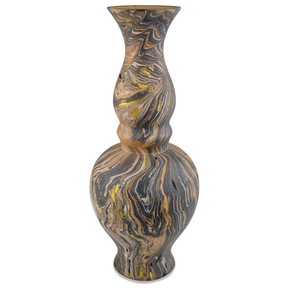 Brown Marbleized Double Gourd